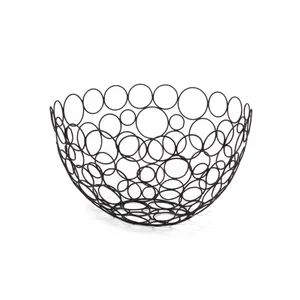 Artisan Crafted Metal Bowl for Modern Residential InteriorsHandmade Metal Bowl American Style Plant Pattern Round Shape Gilded - Product Image 3