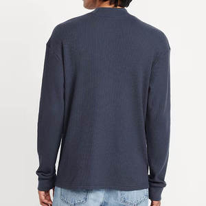 Lightweight <b>Waffle</b> Knit <b>Shirt</b> With Textured Finish <b>Waffle</b> Knit <b>Shirt</b> For Comfortable Seasonal Casual Wear - Product Image 3