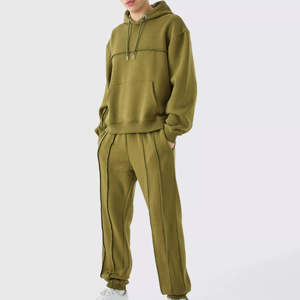 Conjunto Deportivo con Capucha Personalizado para Invierno, Tejido Transpirable de Primera Calidad, Conjunto Deportivo con Capucha Sólido Más Vendido para Clima Frío - Product Image 2