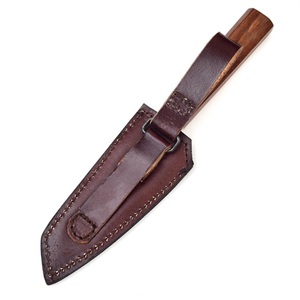 Cuchillos de Cocina Hechos a Mano de Acero de Damasco con Mango de Madera, Acabado Pulido de Alto Brillo, Cuchillos de Chef Tradicionales de Hoja Fija Afilada para Cocinar - Product Image 3