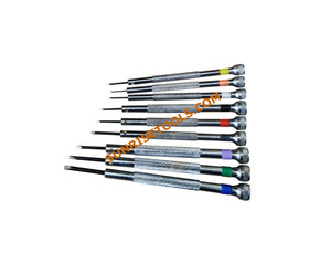 Jeu de tournevis en fer de haute qualité, 9 pièces, pour la fabrication de bijoux - Fournitures d'outils de luxe, vente en gros à bas prix, marque SUNTOOLS/STIPL - Product Image 2