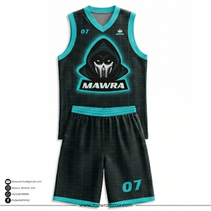 Maillot de basketball personnalisé en gros, sublimation, séchage rapide, grande taille, motif géométrique, 100 % polyester, uniforme de sport d'équipe - Product Image 3