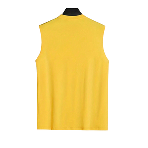Mens <b>Yellow</b> Sleeveless Muscle <b>Tank</b> <b>Top</b> Crew Neck Loose Fit Casual Summer Gym Workout Fitness Streetwear Breathable 100% Cotton - Product Image 2