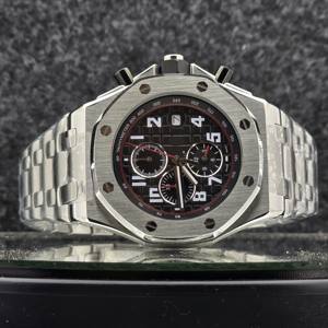 Reloj Deportivo de Lujo para Hombre, 41 mm, Analógico, Acero Inoxidable, Movimiento Mecánico, Esfera Negra Tapisserie, Bisel Octagonal, 16 mm - Product Image 5