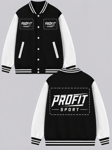 PROFIT SPORTS Veste universelle unisexe à col en V, coupe classique, noire et blanche, hiver, décontractée, réversible, respirante, coupe-vent, laine/cuir - Product Image 3