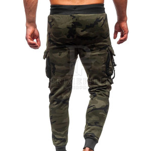 Pantalon cargo décontracté pour homme, coupe slim, taille mi-haute, fermeture boutonnée, 100% coton, respirant et écologique - Product Image 3