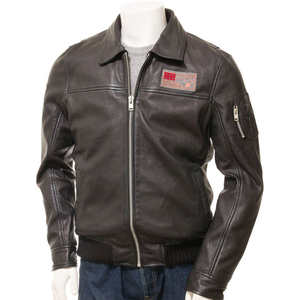 Chaqueta de Motociclista de Cuero Genuino para Hombre, Impermeable y Resistente al Viento, con Cuello Tipo Camisero, Servicio OEM Disponible - Product Image 4