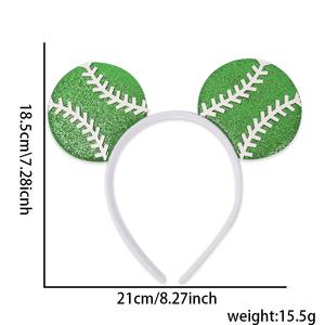 Set de Diademas Deportivas Retro Brillantes de Plástico - Diademas Portátiles con Temática Deportiva para Días de Partido, Impresión Tipográfica para Regalos de Bienvenida - Product Image 3
