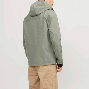 Breathable Windproof <b>Waterproof</b> Thick Stretch Plus Size <b>Winter</b> Outdoor Men's Soft Shell <b>Jacket</b> with Zipper Closure Print Design - Product Image 3