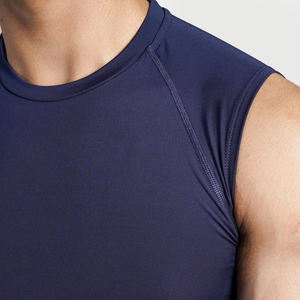 Débardeur sans manches col rond pour homme, couleur unie, 100% coton, respirant, séchage rapide, tricoté, sportif, décontracté, pour l'entraînement - Product Image 6