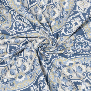 Juego de Ropa de Cama de Algodón con Estampado Étnico, Sábana King Size con Fundas de Almohada, Diseño Jaipuri Azul - Product Image 4