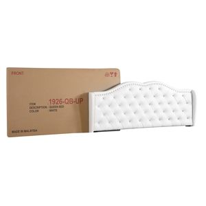 Letto Imbottito Glory Furniture Joy G1926 FB Completamente Bianco, Comodo ed Elegante - Product Image 2