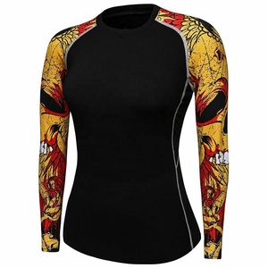 เสื้อรัดกล้ามเนื้อสำหรับผู้หญิง ลายพิมพ์แบบรีดร้อน ระบายอากาศ แห้งเร็ว UPF50+ เป็นมิตรกับสิ่งแวดล้อม สำหรับบราซิลเลียนยิวยิตสู MMA รุ่นใหม่ล่าสุด ปี 2026 - Product Image 3