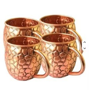 Durable Eco-Friendly Kitchen <b>Copper</b> Mug Customized Logo Moscow Mule Drinking <b>Cup</b> Strong Design for Restaurant Beverage Service - Product Image 1
