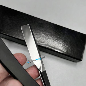 Rasoir professionnel en acier inoxydable pour barbier, type Shavette, coupe turque, avec logo personnalisé, pour homme, idéal pour le rasage. - Product Image 6