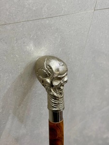 Canne de marche multifonctionnelle antique avec poignée en laiton, canne en bois vintage à suspendre au mur pour la remise des diplômes - Product Image 4