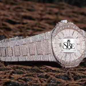Reloj de Moissanita con Diamantes, Relojes de Lujo Totalmente Automáticos, Reloj de Moissanita con Diamantes VVV para Hombre - Product Image 5