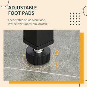 3-Piece Rustic Brown Bar Table Stools with <b>Storage</b> Shelf Black Dining Set for <b>Kitchen</b> Dining Room - Product Image 6