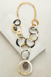 Collar de Cuerno de Búfalo Ecológico Hecho a Mano para Mujer, Cadena Moderna con Diamantes y Perlas, Nuevo Diseño de la India - Product Image 4