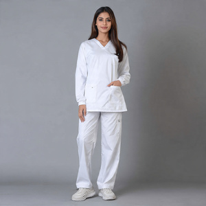 Custom Breathable Knitted 100% Cotton Hospital Uniform <b>Scrub</b> <b>Sets</b> for Unisex - Product Image 3