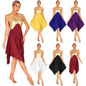 Vestido <span class=keywords><strong>de</strong></span> Danza Lírica para Coro <span class=keywords><strong>de</strong></span> Mujeres, Traje <span class=keywords><strong>de</strong></span> Adoración para Iglesia, Vestidos Metálicos para <span class=keywords><strong>Clases</strong></span> <span class=keywords><strong>de</strong></span> Danza, Actuaciones <span class=keywords><strong>en</strong></span> Escenario, Competiciones, Festivales y Eventos - Product Image 1