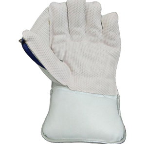 Guantes de Cricket Blancos de PVC, Grosor de 13-16 mm, Cierre a Presión, Transpirables, Tejidos y Sin Costuras, para Mano Derecha, Estilo Deportivo - Product Image 2