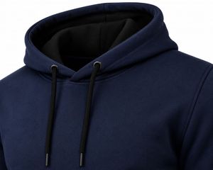 Sudadera con Capucha de Estilo Urbano para Hombre, Vintage, de Felpa Gruesa de Spandex/Algodón, con Bolsillo y Diseño de Hombros Caídos - Product Image 2