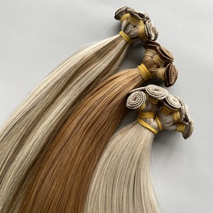 Extensions de cheveux de trame attachées à la main en cheveux humains de qualité 12A pour un ajout naturel et élégant - Product Image 1