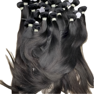 Extensions de cheveux vierges indiennes brutes non traitées, alignées sur les cuticules, bouclées, 30 pouces, fournisseur de tissage de cheveux - Product Image 2