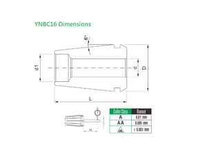 หัวจับเครื่องกลึง YNBC16ไต้หวัน - Product Image 2