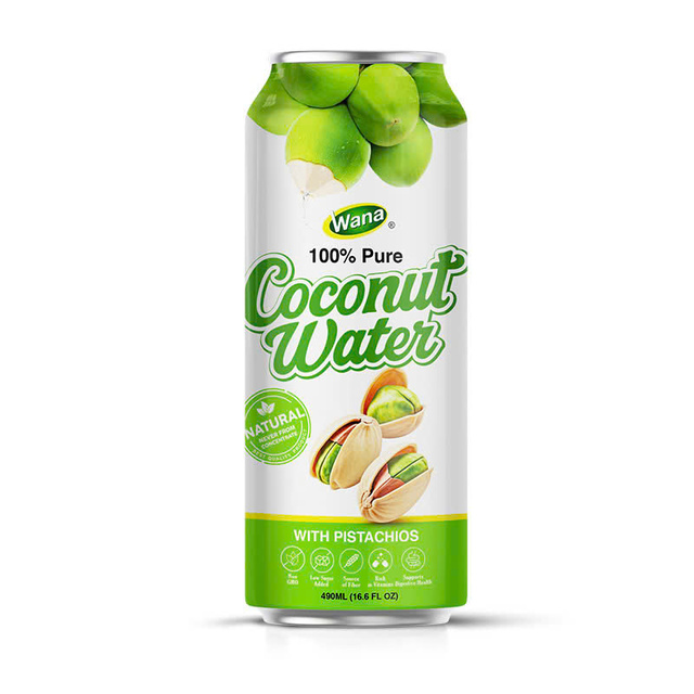 Wana 100% Coconut Water with Pistachios combination Fresh Electrolytes-Rich Beverage No Added Sugars |OEM & ODM Private Label