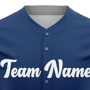 Camiseta Deportiva de Béisbol Personalizada para Hombre, Color Azul Marino, con Botones, Transpirable, Uniforme de Equipo de Softbol, para Juegos - Product Image 5