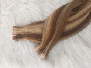 Doble dibujado cutícula alineada cruda virgen pelo vietnamita Piano Balayage Color precio barato extensiones de cabello humano - Product Image 3