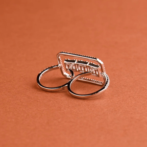 Anillo de Compromiso de Diamantes con Corte Esmeralda, Oro Sólido de 18K, Geométrico, de Lujo, para Mujer - Product Image 2
