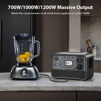 Centrale Électrique Portable à Batterie LiFePO4 pour Stockage d'Énergie Solaire, Puissances de 700W à 5000W