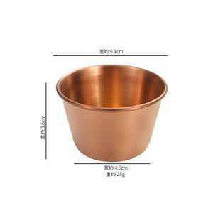 Coupelle à sauce en acier inoxydable 18/8 de qualité alimentaire, coupelle coréenne pour trempette, petit bol rond pour condiments - Product Image 5
