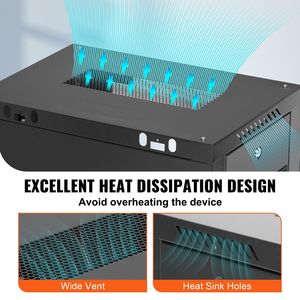 Armadio di Rete a Parete 9U con Profondità 15.5, Supporto Sicuro per Rack, Capacità 200 Libbre, Porta in Vetro Bloccabile, Funzionalità Server - Product Image 6