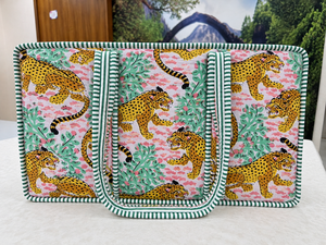Bolsa de Mano Acolchada de Algodón para Mahjong, Estampado de Leopardo de la Selva, Estuche Portátil para Mahjong, Almacenamiento de Fichas, Regalo de Viaje para Mamá - Product Image 4