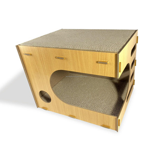 Rascadores circulares de cama para gatos de dos niveles, respetuosos con el medio ambiente al por mayor, compatible con relajación de escalada, regalos de juguete para gatos hechos en Vietnam, ODM - Product Image 5