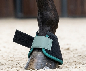 HM GLOBAL Premium - Bota de Montar a Caballo Ergonómica, Diseño Antideslizante, Acolchado de Neopreno, Color Negro Mate con Ribete Verde Azulado, Ligera - Product Image 5