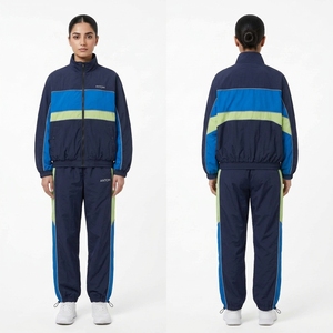 Survêtement sportif pour femme ANTON, color-block, longueur intégrale, léger, en polyester, pour l'automne, avec fermeture éclair et poches latérales - Product Image 1