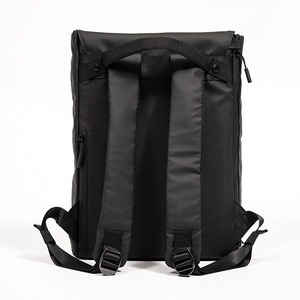 Casual Fashion Leather Film <b>Backpack</b> <b>Large</b> Capacity Laptop Bag Black Daily Bag - Product Image 4