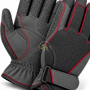 Gants d'équitation confortables avec panneaux flexibles, fermetures sécurisées au poignet et paumes durables pour les cavaliers amateurs. - Product Image 6