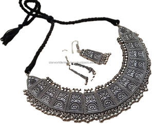 Proceso de joyería oxidada, collar de boda para mujer, moda oxidar para decoraciones de bodas y fiestas - Product Image 1