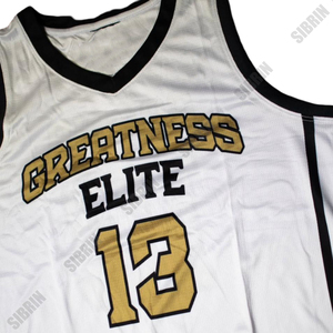 Uniformes de Baloncesto Personalizados Sibrin al por Mayor |   Camisetas y Pantalones Cortos de Equipo con Logotipo, Nombre y Número |   Uniforme de Baloncesto Sublimado Reversible USA - Product Image 2
