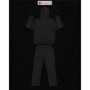 Conjunto Deportivo Personalizado para Hombre, Sudadera con Capucha y Pantalones Jogger Negros, Logotipo Bordado, Ropa Deportiva de Felpa, Venta al Por Mayor, Estilo Casual y Atlético para Gimnasio - Product Image 6