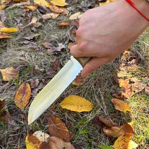 Cuchillos de caza de acero al carbono hechos a mano de primera calidad con mango de madera, venta al por mayor OEM, soporte personalizado, cuchillo de camping de hoja fija de acero. - Product Image 4