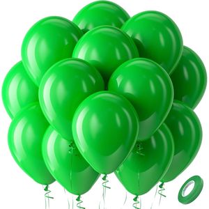 Confezione da 100 Palloncini in Lattice Verde da 12 Pollici per Feste a Tema Giungla, Compleanno, Matrimonio - Product Image 1
