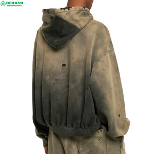 Sudadera con Capucha BEHRAM INTERNATIONAL para Hombre, Estilo Tie-Dye, Tejida en Algodón, Color Degradado, Estilo Urbano Otoñal - Product Image 3