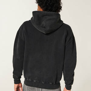 Sweat à capuche épais en coton de qualité supérieure, grande taille, bicolore, pour hommes, avec logo personnalisé imprimé, coupe oversize, bicolore - Product Image 4